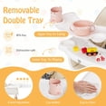 thumbnail image 4 of Costway Baby High Chair Wooden Feeding Chair with 4-Gear Tray & Removable Cushion Beige, 4 of 9