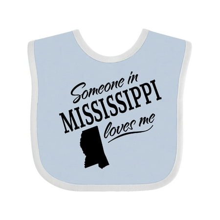 

Inktastic Someone in Mississippi Loves Me Boys or Girls Baby Bib