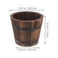 thumbnail image 3 of Minkissy Garden Flower Pot Wooden Barrel Multi Functional For Indoor Space 1Set, 3 of 5