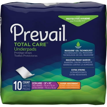 Underpad Prevail Super, 30 X 30", Heavy Absorbency, Up-100 - Case of 100