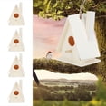 thumbnail image 3 of Kritne 4Pcs Mini Hanging Birds Nests Ornaments  Unfinished Wood Bird House Outdoor Garden Balcony Courtyard for Children to Paint, 3 of 8