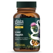 Gaia Herbs Liver Health - Supplement with Milk Thistle, Turmeric Root, Schisandra & Licorice Root for Liver & Cleanse Support* - 60 Vegan Liquid Phyto-Caps (60 Servings)
