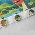 thumbnail image 4 of Castle Fairy Kawaii Dinosaur Black Out Curtains for Children Kids Teens,Cartoon Animal Dino Curtains Pack of 2 (42x63 Each),Jungle Wildlife Bedroom Curtains,Super Cozy Room Decor, 4 of 6