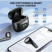 Wireless Earbuds for Samsung Galaxy A15 5G - Bluetooth 5.3 LED Display Headphones Bass Stereo, in-Ear Noise Cancelling Mic, 40H Playback Mini Case IP7 Waterproof Sports Earphones