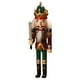 thumbnail image 2 of Cascanueces de madera vintage, soldado, adorno navideño artesanal, regalo Espada, 2 of 9