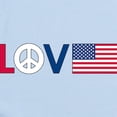 thumbnail image 2 of CafePress - Love Peace America Infant Bodysuit - Baby Light Bodysuit, Size Newborn - 24 Months, 2 of 4