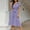 Purple, variant on Womens Summer Dresses Sevevn Womens Solid-Color Button Short-Sleeved Lapel Casual Belt Pocket Shirt Dress