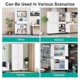 thumbnail image 4 of White Metal Storage Cabinet with Wheels and Drawer,Rolling Garage Cabinet with Locking Doors and Adjustable Shelves,73" Mobile Tall Large Metal Cabinets for Home,Office,Garage,Shop, 4 of 7