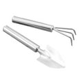 thumbnail image 5 of PAMINGONO 2Pcs Gardening Tools Garden Trowel Silver Stainless Steel for Planting Small Tools, 5 of 8