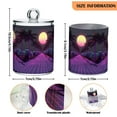 thumbnail image 5 of Yayeee 2 Pack Qtip Holder Bathroom Cotton Swab Canister with Lid Clear Dispenser Set, Black Neon Road, 5 of 6
