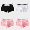 thumbnail image 1 of Summer Men Boxers Ice Silk Seamless Panties Ultra-thin Gradient Color Underpants Breathable 4 PCS Set Slip Silk Panties Men 14 L, 1 of 6
