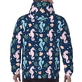 thumbnail image 3 of Bingfone Seahorses And Plants Men's Drawstring Hoodie Long Sleeve Pocket Sweatshirts-3X-Large, 3 of 6