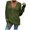 Green-Sweaters, variant on AGWOLF Women's V Neck Sweater Trendy Crisscross Wrap Ruched Pullover Loose Fit Ribbed Knit Tops
