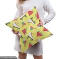 thumbnail image 4 of Ambesonne Summer Fabric by the Yard Upholstery, Ice Cream and Roller Skates, 2 Yards, Pastel Yellow Multicolor, 4 of 4