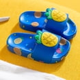 thumbnail image 2 of LNMQLPDBS Toddler Slippers Beach Shoes Funny Fruit Printed Decoration Children Soft Sole Comfort Bathroom Slipper Sandals Indoor Home Cute Non Slip Flip Flops Kids Sandals Boys Blue 2-2.5 Years, 2 of 4
