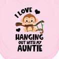 thumbnail image 3 of Inktastic Monkey I Love Hanging out with My Auntie Newborn Bib, 3 of 3