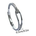 thumbnail image 3 of ddioayh Minimalist Women's Plain Ring - Sleek Opening Design for Everyday Elegance, Ideal as Wedding Band or Gift, 3 of 6