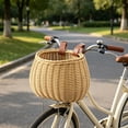 thumbnail image 2 of XINGAG Bike Basket, Front Bicycle Basket, Wicker Bike Front Basket, Rattan Woven Scooter Basket with Adjustable Straps for Adult Boys Girls Outdoor Riding, 2 of 7