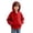 Red, variant on Sevevn Kids Boys Girls Fleece Zip Up Hooded Jacket Raglan Sleeve Solid Color Lightweight Hoodie Coat with Pockets Casual Outerwear