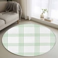 thumbnail image 2 of Green Buffalo Plaid Round Rug 3.3ft Washable Circle Entryway Rugs Non Slip Farmhouse Checkered Watercolor Area Rug Indoor Floor Carpet for Bedroom Kitchen Living Room Home Office Dining Room Nursery, 2 of 9