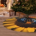 thumbnail image 6 of Pofeuu Butterfly On Sunflower Print Christmas Tree Skirt, Merry Christmas Skirt Xmas Tree Ornaments for Xmas Holiday Party Decorations-48", 6 of 7