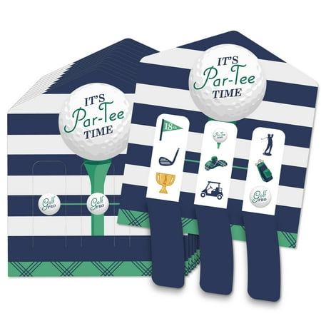 Big Dot of Happiness Par-Tee Time - Golf - Birthday or Retirement Party Game Pickle Cards - Pull Tabs 3-in-a-Row - Set of 12