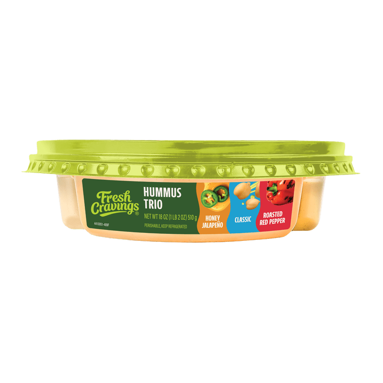 Fresh Cravings Plant-Based Chickpeas Hummus Trio Dip, 18 oz