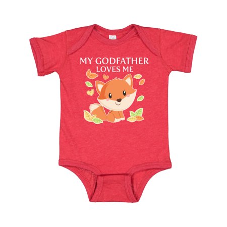 

Inktastic My Godfather Loves Me- little fox Gift Baby Boy or Baby Girl Bodysuit