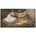 thumbnail image 2 of WOBOGO Chicken and Orange Cat Nesting Together File Folders Extra Large Capacity to Hold 200 Sheets of Documents Hard Shell Ring Binder for School Home Office, 2 of 10