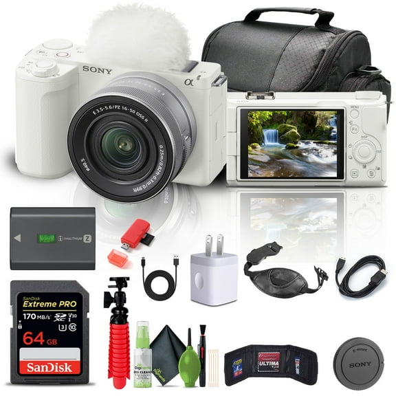 Sony Alpha ZV-E10 II Mirrorless Camera with 16-50mm Lens White Bundle   64GB Card (International Model)
