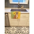 thumbnail image 2 of Summer Sunflowers Natural Eared Fawn Boxer Kitchen Towel 15 in x 25 in, 2 of 5
