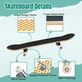 thumbnail image 4 of 31'' Complete Skateboard 7 Layer Canadian Maple Double Kick Deck Skateboards Orange White Checkerboard Skate Board for Beginner Adult Gifts, 4 of 5