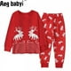 thumbnail image 2 of Conjunto de ropa con estampado de alce navideño para niños y niñas, pijamas de manga larga, camiseta y pantalones, 2 piezas, para el hogar, 2 of 4