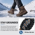 thumbnail image 5 of Ecetana Men's Winter Snow Boots Waterproof Warm Faux Fur Lined Durable Boot Anti Slip Outdoor Warm Climbing Shoes, 5 of 6