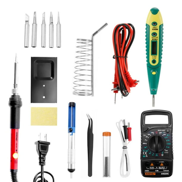 Soldador Eléctrico Sl101 Con 5 Puntas De Soldador 6 Kit De Soldador De Temperatura Ajustable Para Reparación De Placa De Circuito Minnieouse TO005459-02