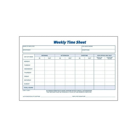 UPC: 0087958095074 | Adams Time Sheets 100/Pad 2 Pads/Pack (ABF 9507ABF) 124495