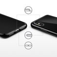 thumbnail image 2 of Ringke Fusion Case Compatible with iPhone X, Transparent PC Back TPU Bumper Drop Protection Phone Cover - Shadow Black, 2 of 9