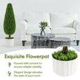 thumbnail image 2 of Resenkos 2-Pack 3-Foot Artificial Cedar Teardrop Topiary Tree, Includes Nursery Pot, Green, 2 of 8