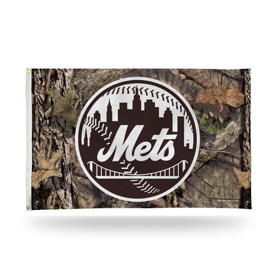 New York Baseball Mets Indoor Outdoor Camo Look 3x5 Banner Flag