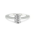 thumbnail image 4 of 4 Carat IGI Certified Oval Shape Lab Grown Diamond Engagement Ring | 14K White Gold |Grace Micro Pave Eternity Diamond Ring | FG-VS1-VS2 Quality Friendly Diamonds, 4 of 5