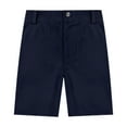 thumbnail image 3 of LIIPEE Girls Boys Dress Shorts Solid Color Stretch Button Uniform Shorts With Pockets Boys Classic Fishing Shorts,Navy,15-16 Years, 3 of 9