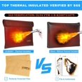 thumbnail image 3 of Fireproof Document Bag - with 5200°F Heat Insulated, Waterproof Fireproof Bag with Zipper, 8 Layers of Functional Materials, Fireproof Money Bag for Cash/Documents/Valuables, Fire Bag 13.9"x, 3 of 5