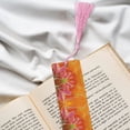 thumbnail image 6 of Kdxio Orange Flower Psychedelic Print Metal Tassel Bookmarks,Perfect Gift for Art Lovers and Bookworms Metal Bookmarks for Women, 6 of 8