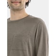 thumbnail image 4 of Athletic Works Men's and Big Men's Tri Blend Long Sleeve Pocket Tee, Sizes XS-5XL, 4 of 5