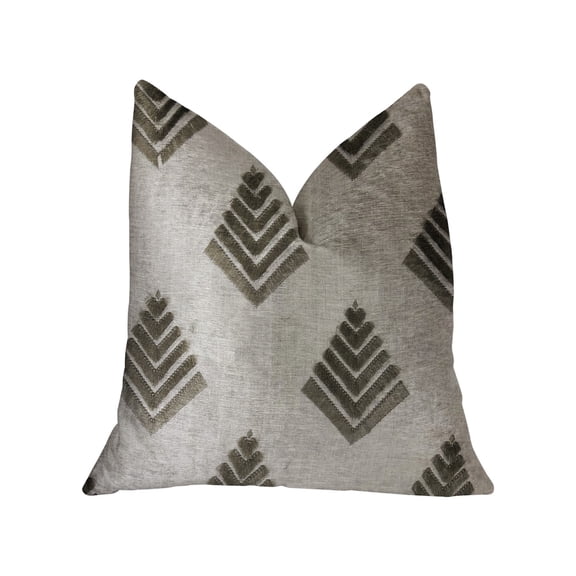 Plutus Aspen Mist Blue and Beige Luxury Throw Pillow 20"L x30"W
