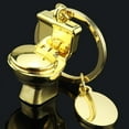 thumbnail image 3 of PENIKOKO 2-Pack Golden Metal Keychain Set Toilet Seat Shape Key Accessories for Daily Use, 3 of 5