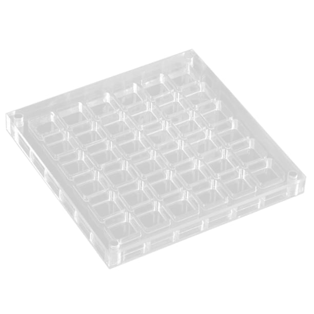 Caja de presentación magnética acrílica de concha marina, vitrina de roca, regalos multiusos transparentes 36 rejillas