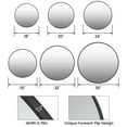 thumbnail image 7 of Aoile 20 inch Round Mirror for Wall Decor, Black Metal Frame Circle Mirror for Living Room, Bathroom, Entryway, Rustic, 7 of 7