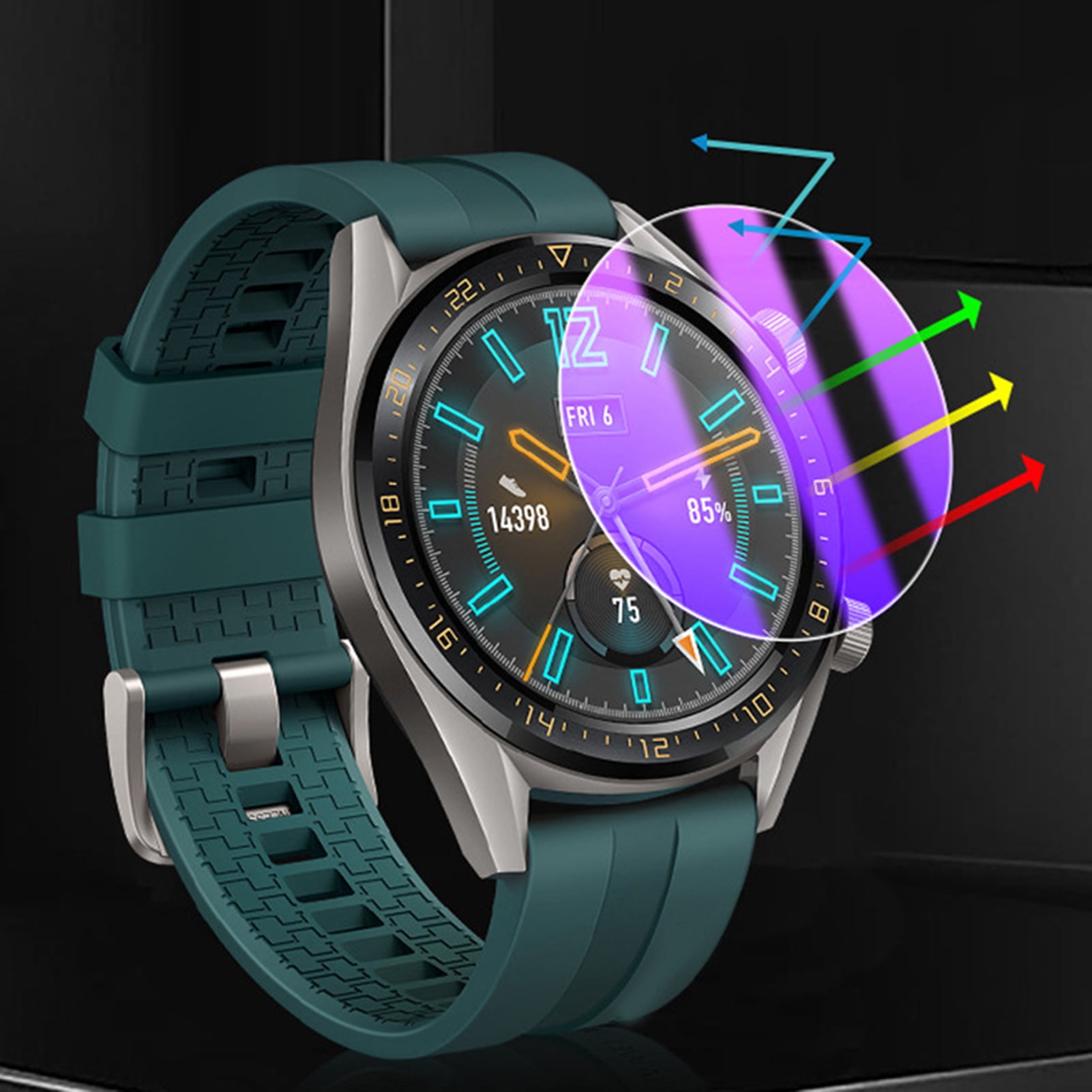 Opolski Tempered Glass Anti Purple Light Protective Film for Huawei Watch  GT1/GT2 46mm | Walmart Canada