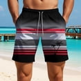 thumbnail image 1 of Men's Beach Shortboard Swim Trunks for Outdoor Water Sports with Secure Zippered Pockets and 3D Print Design Drawstring Waist Lightweight Quick-Dry Comfort for Everyday Leisure Adventure, 1 of 3